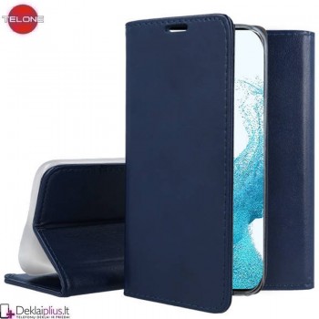 Telone dirbtinos odos dėklas - mėlynas (Samsung A54 5G)